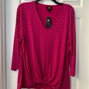 BRAND NEW!!  JM COLLECTION ladies blouse, size L